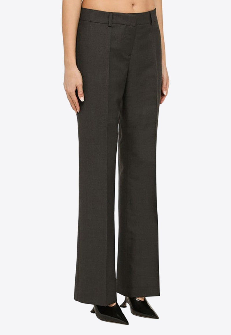 Straight-Leg Wool Pants