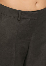 Straight-Leg Wool Pants