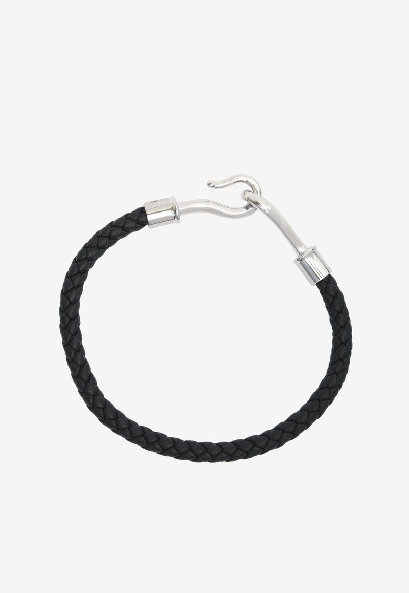 Jumbo H Braided Bracelet in Swift Calfskin