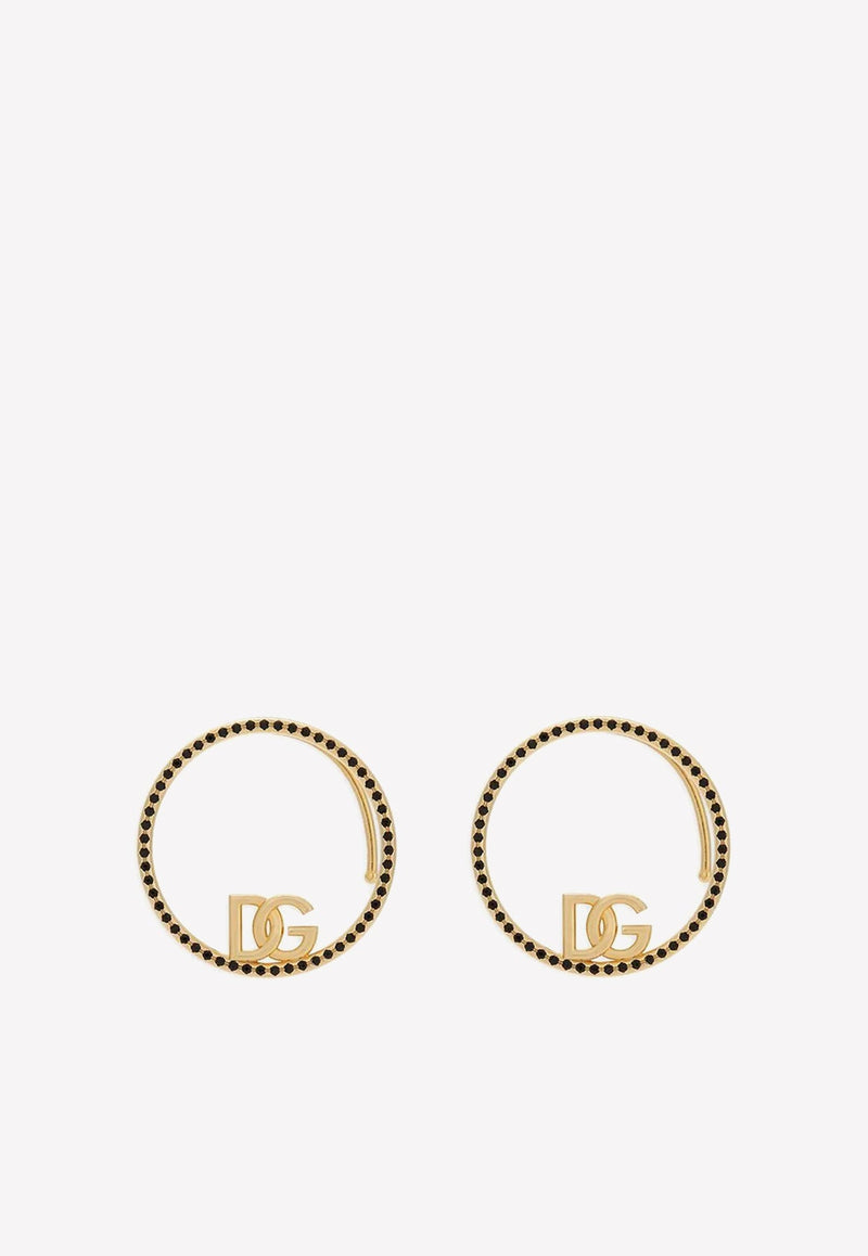 Crystal-Embellished Logo Ear Cuffs