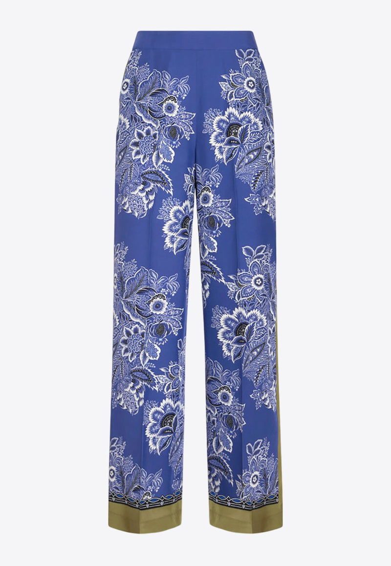 Silk Bandanna Floral Pants