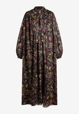 Paisley Print Kaftan Dress