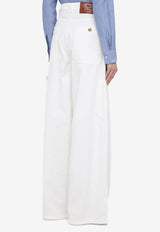 Logo Patch Wide-Leg Jeans