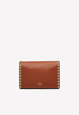 Small Roman Stud Crossbody Bag In Grained Leather