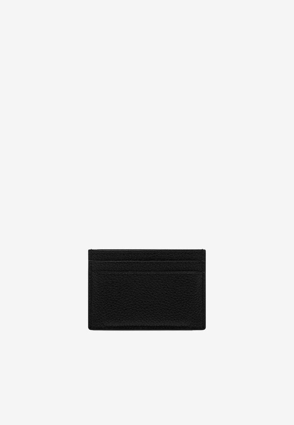 Logo Cardholder in Grain Leather