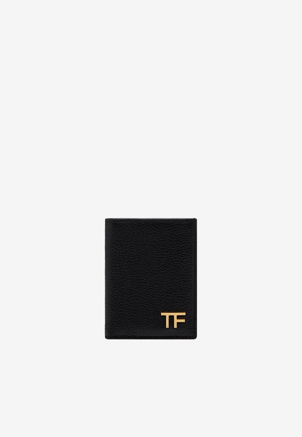 Logo Bi-Fold Cardholder in Grain Leather