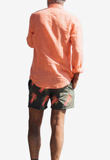 All-Over Lobster Swim Shorts in Khaki