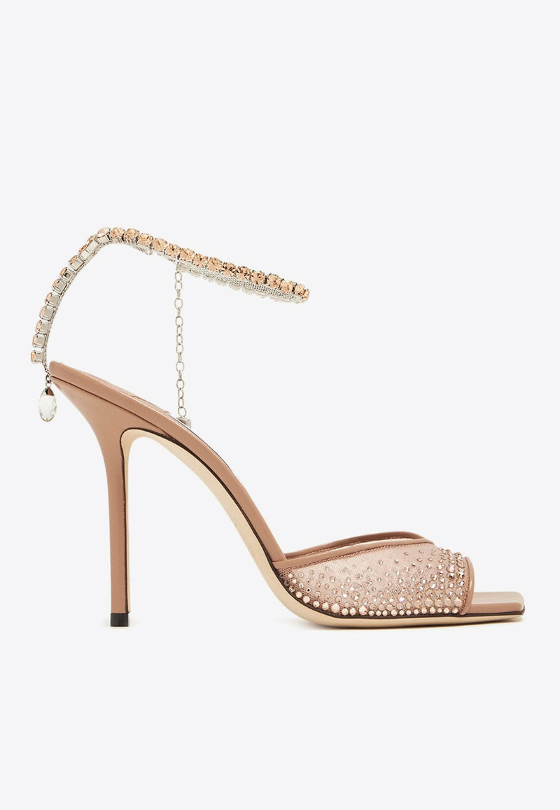 Saeda 100 Crystal Mesh Sandals