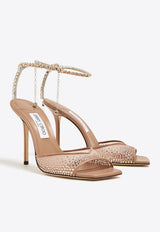 Saeda 100 Crystal Mesh Sandals