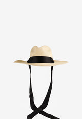 Helios Hat in Toquilla Straw with Satin Ribbon