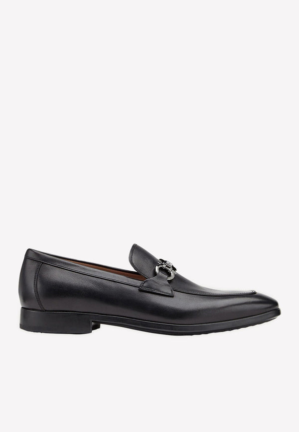 Gancini Ornament Loafers in Calf Leather