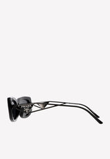 Rectangular Metal and Acetate Sunglasses