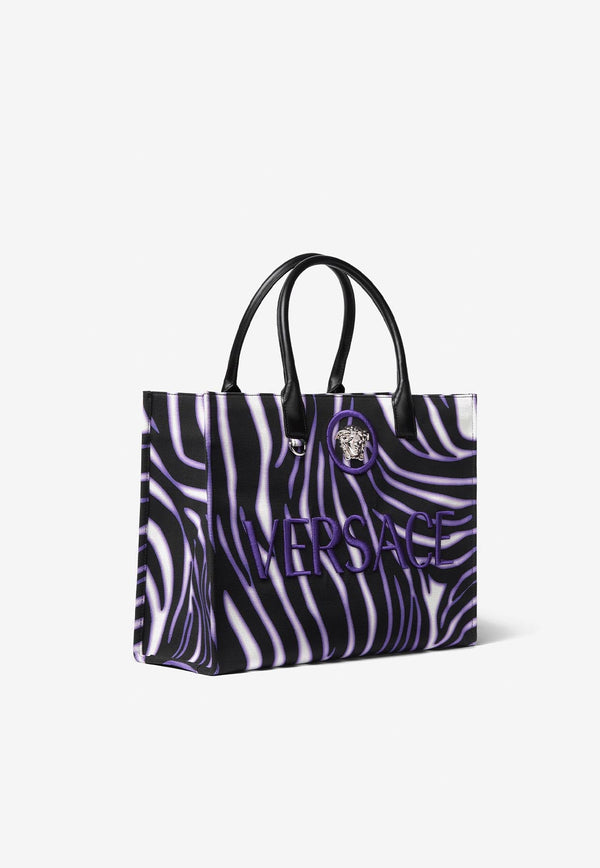 Large Zebra Print Tote Bag
