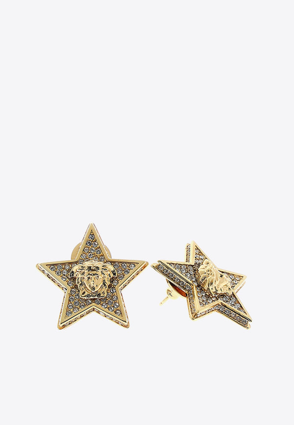 Medusa Star Earrings with Crystal Embellishments