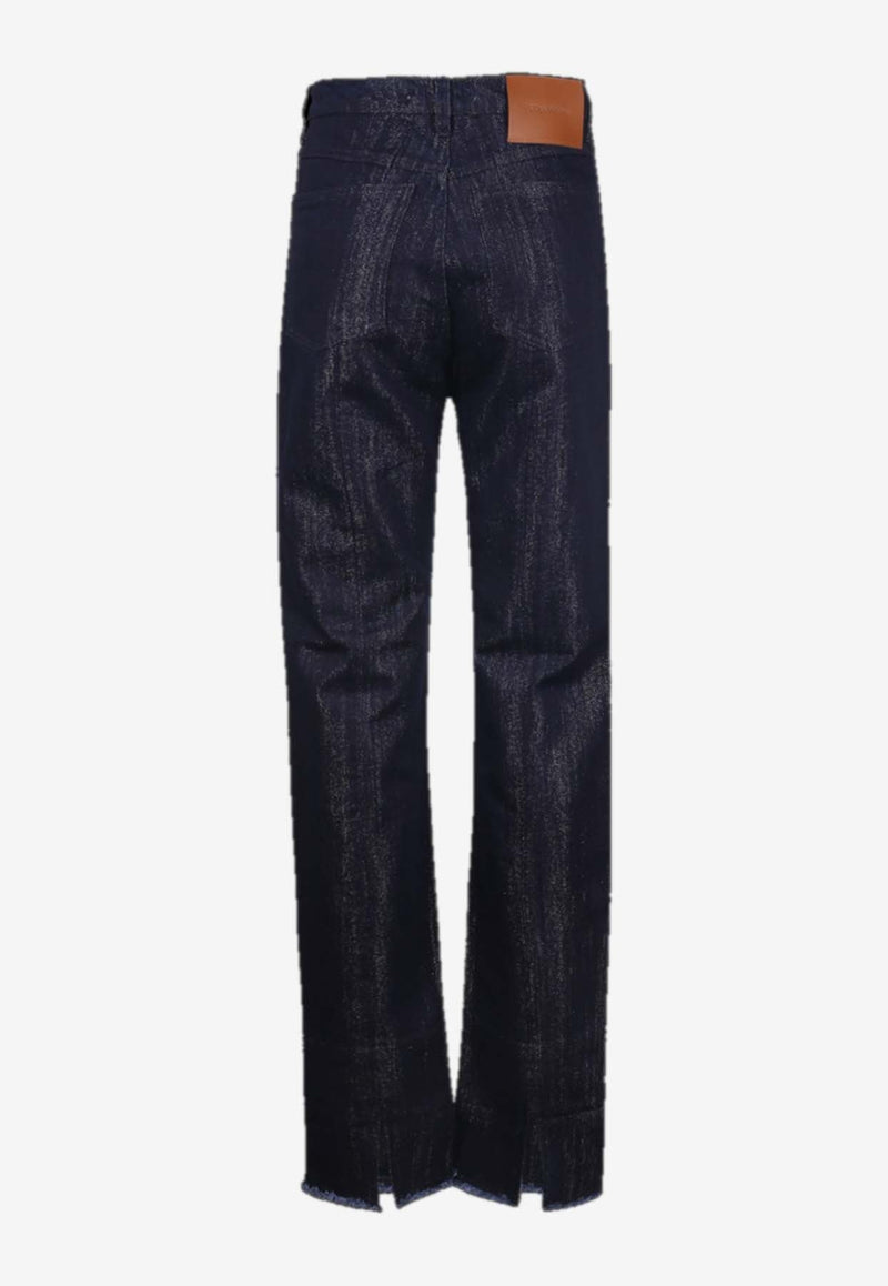 High-Waist Cropped Jeans