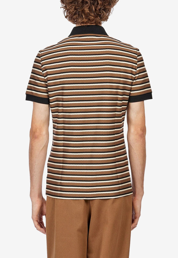 Horizontal Stripe Polo T-shirt