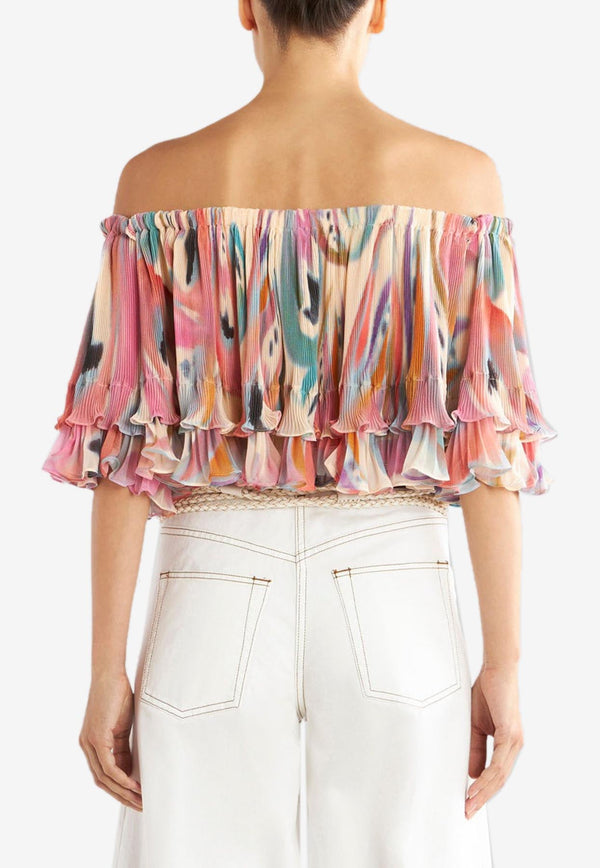Butterfly Wing Off-Shoulder Top