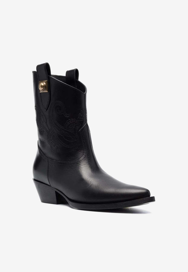 Crown Me Ankle Leather Boots