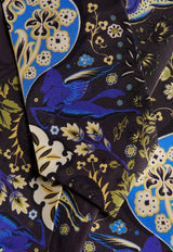 Floral Print Silk Scarf