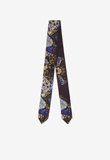 Floral Print Silk Scarf