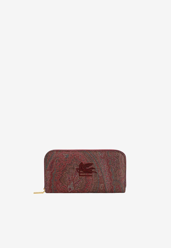 Logo Paisley Zipped Wallet