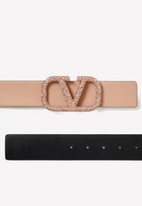 VLogo Reversible Belt with Swarovski® Crystals