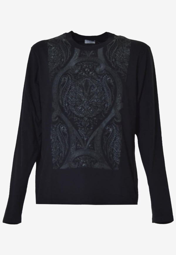 Paisley Print Long-Sleeved T-shirt