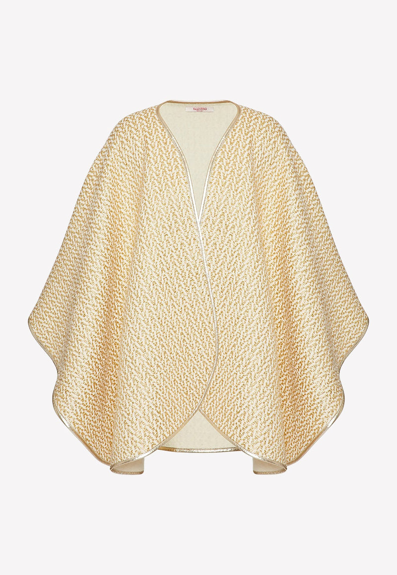 Optical VLogo Lurex Poncho