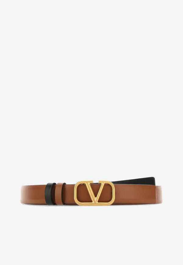 Signature VLogo Reversible Slim Belt