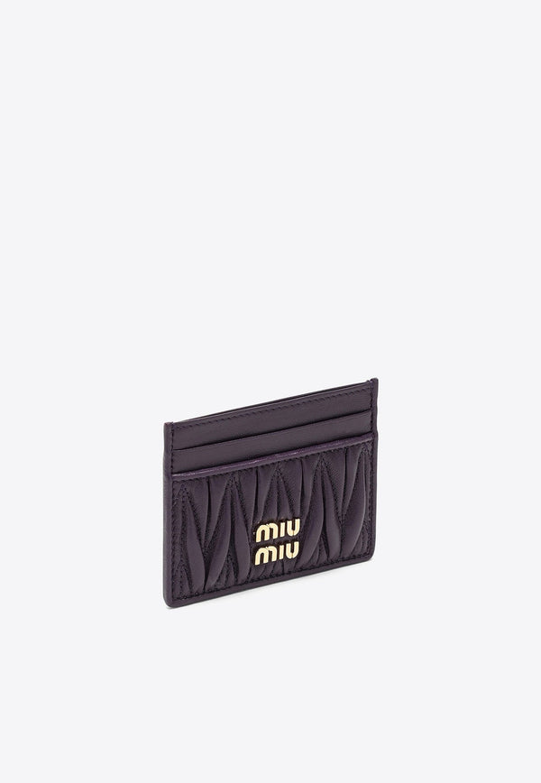 Logo Quilted Leather Cardholder