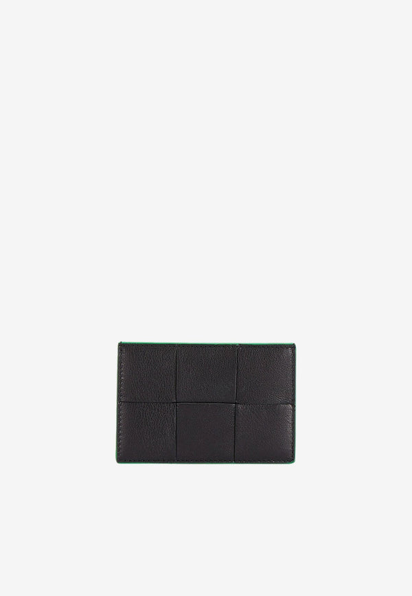 Intreccio Cardholder in Grained Leather