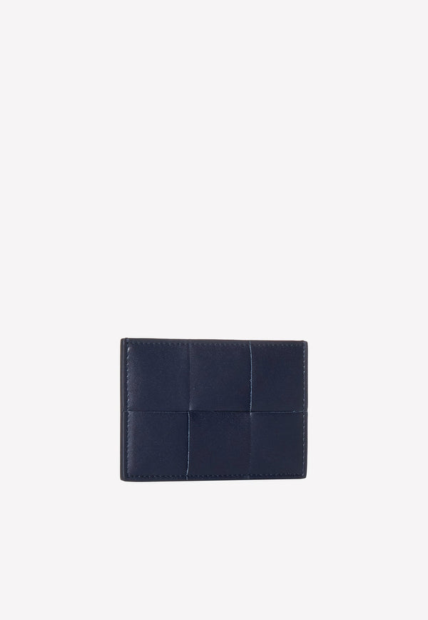 Intrecciato Cardholder in Calf Leather