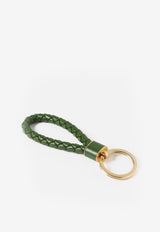 Intrecciato Leather Key Ring