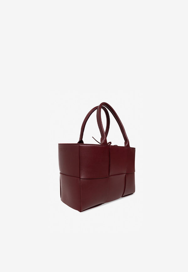 Small Acro Tote Bag in Intreccio Leather