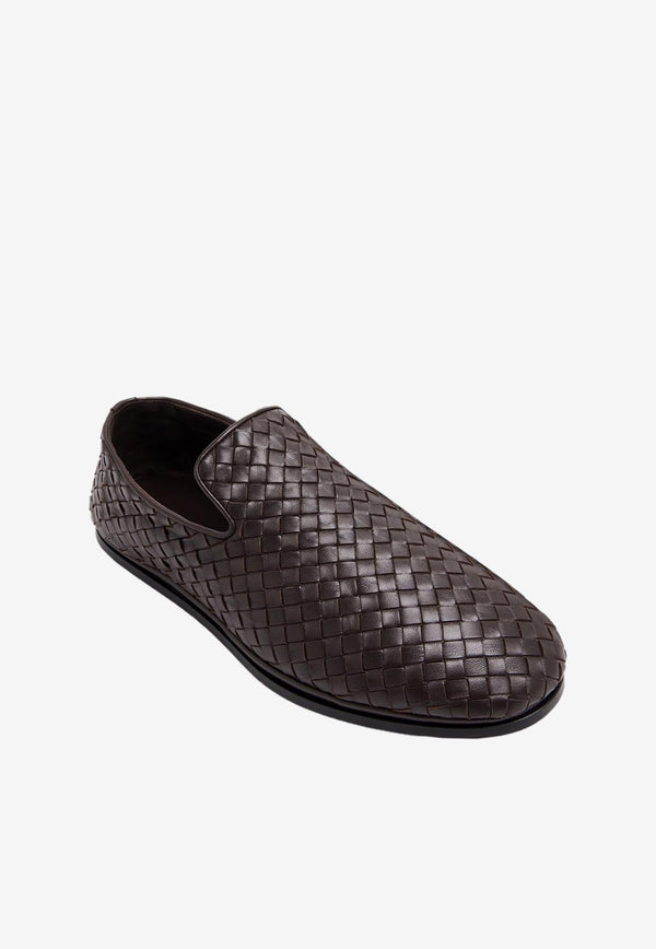 Intrecciato Leather Loafers