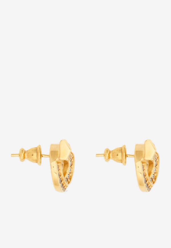 Crystal-Embellished Gancini Earrings