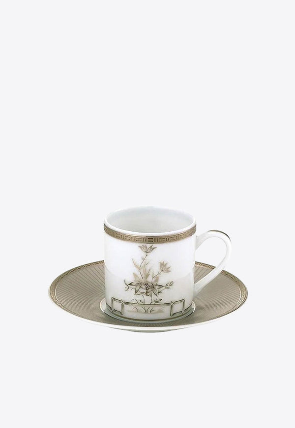 Fleur D'Argent Coffee Cup and Saucer