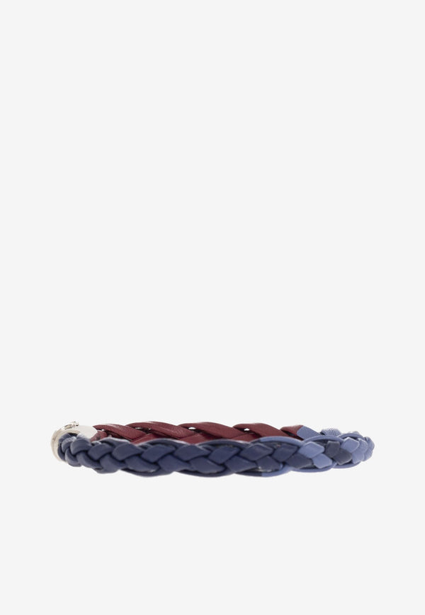 Large Gancini Tri-Color Braided Bracelet