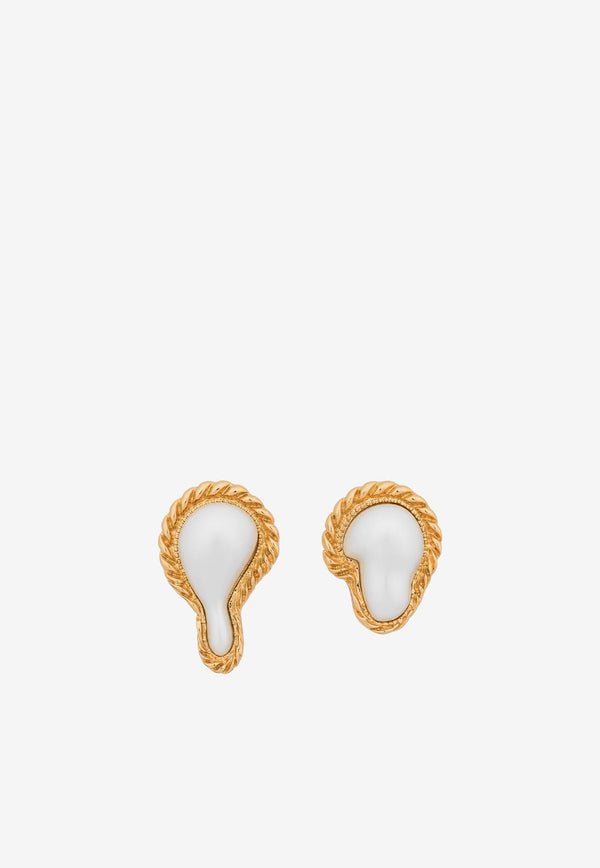 Morphed Pearl Clip-On Earrings