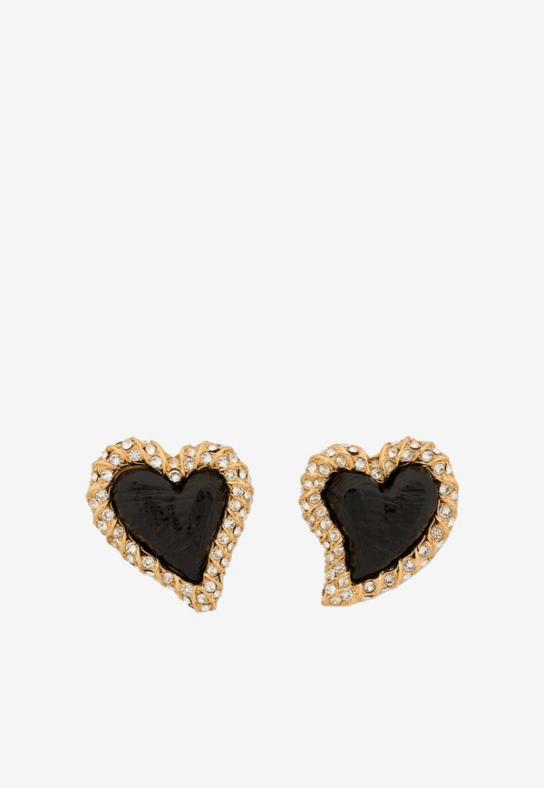 Morphed Heart Clip-On Earrings