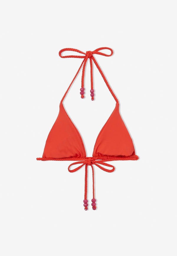 Ariah JC Monogram Triangle Bikini Top