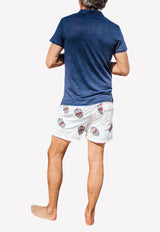 All-Over Mex Print Swim Shorts