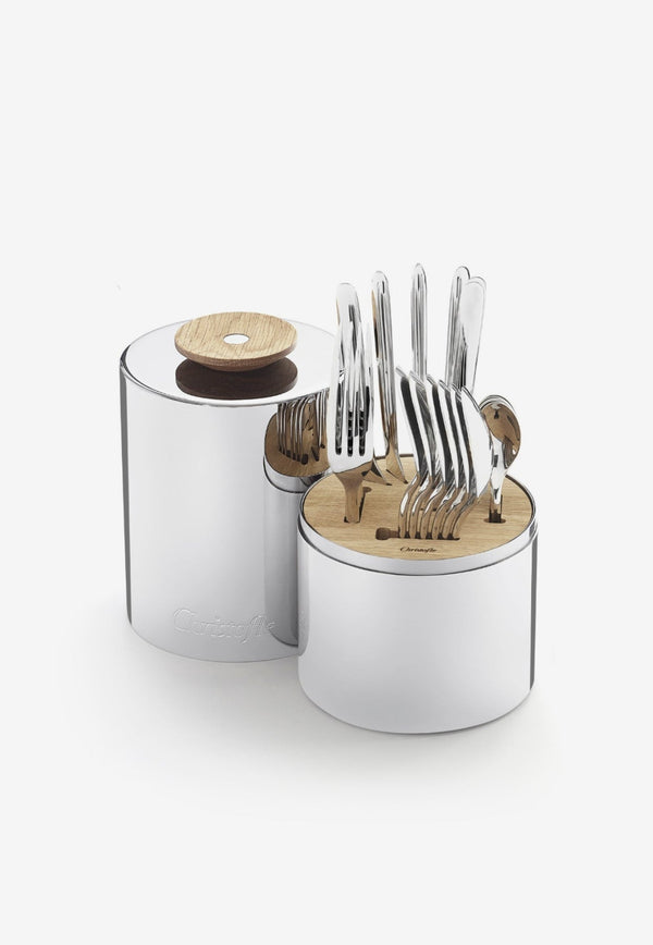Essential Stainless Steel Flatware Set with Chest - 24 Pieces