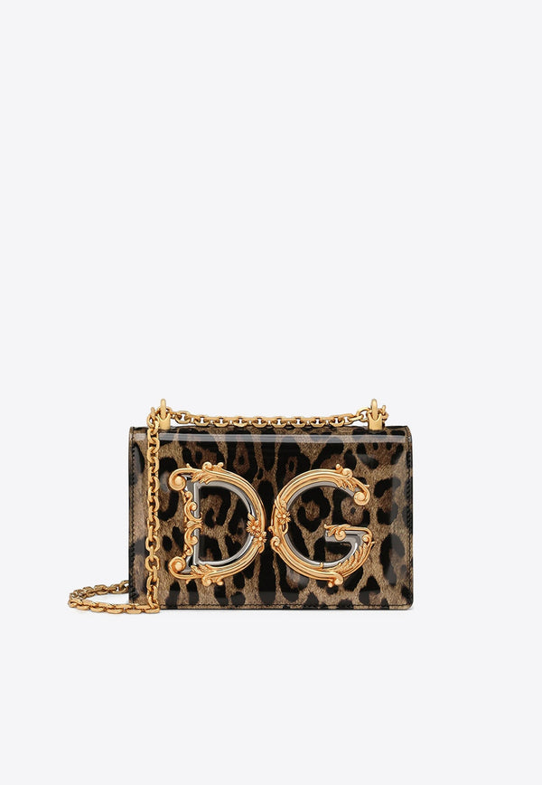 Medium DG Girls Leopard Print Shoulder Bag