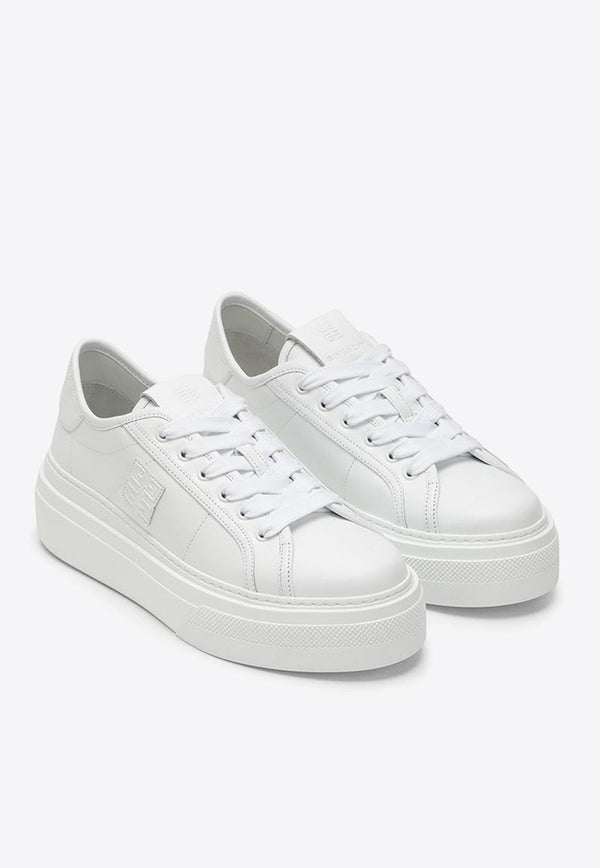 City Platform Leather Sneakers