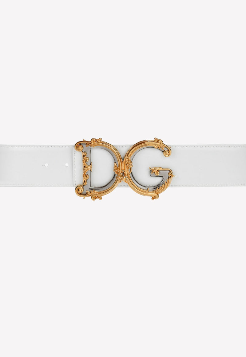 Baroque DG Logo Calfskin Belt