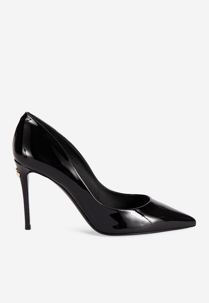 Cardinale 90 Patent Leather Pointed Pumps