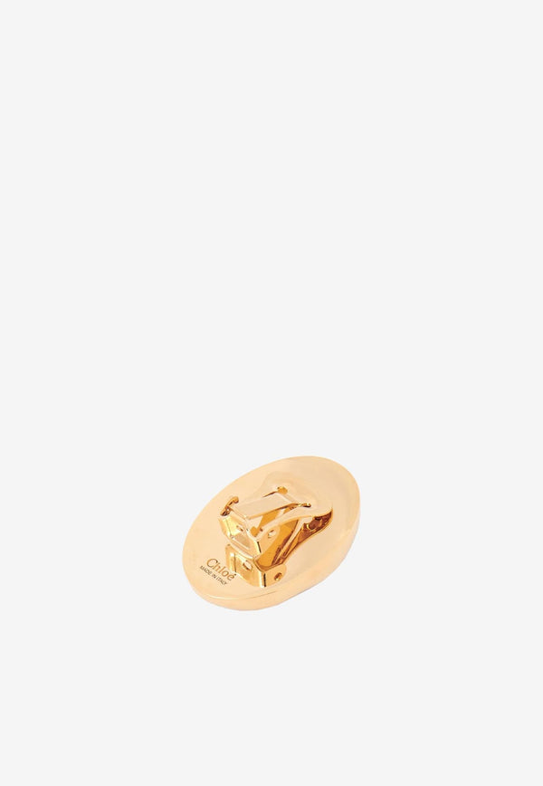 Chloé Sybil Clip-On Earrings CHC23WFE12PIN745TU BRIGHT GOLD