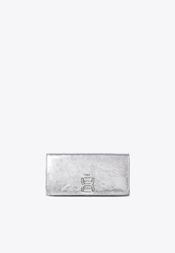 Marcie Long Wallet in Metallic Leather