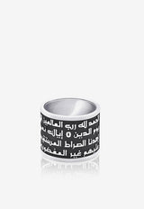Limited Edition Spiritual Al Fatiha Ring in 925 Sterling Black Silver